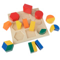 Educational Learning Sorting Math Bricks Game Wooden Geometric Shapes Montessori Puzzle Baby Toddler Toys For Children